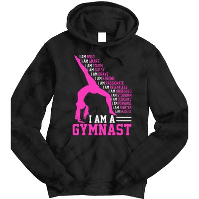 I Am A Gymnast Motivation Handstand Gymnastics Tie Dye Hoodie