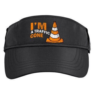 I Am A Traffic Cone Halloween Costume IM Lazy Easy Adult Drive Performance Visor