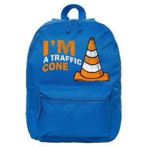 I Am A Traffic Cone Halloween Costume IM Lazy Easy 16 in Basic Backpack