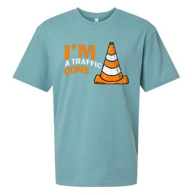 I Am A Traffic Cone Halloween Costume IM Lazy Easy Sueded Cloud Jersey T-Shirt