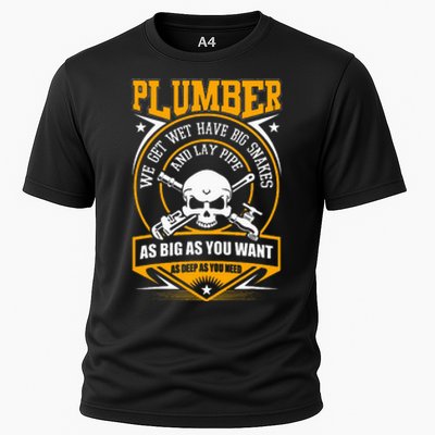 I Am A Plumber funny quote I Can Lay Pipe Cooling Performance Crew T-Shirt