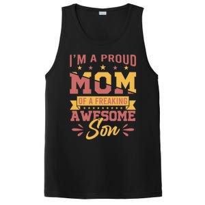 I Am A Proud Mom Of Freaking Awesome Son Gift Mothers Day Gift PosiCharge Competitor Tank