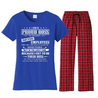 I Am A Proud Boss Of Freaking Awesome Employees Gift Women's Flannel Pajama Set