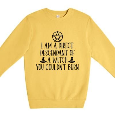 I Am A Direct Descendant Of A Witch Pentacle Meaningful Gift Premium Crewneck Sweatshirt