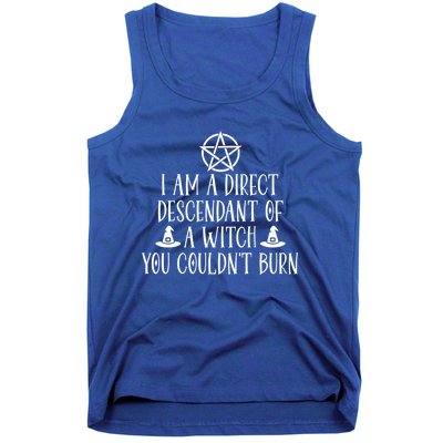 I Am A Direct Descendant Of A Witch Pentacle Meaningful Gift Tank Top