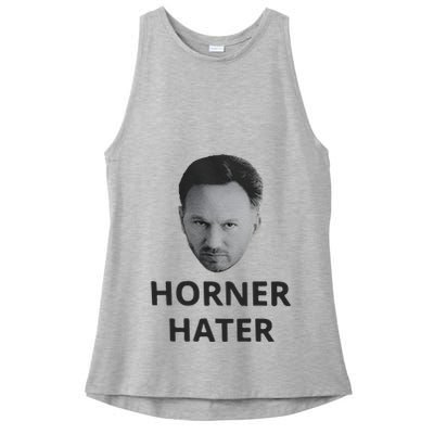 I Am A Hardcore Christian Front Horner Hater Back Ladies PosiCharge Tri-Blend Wicking Tank