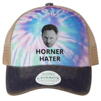 I Am A Hardcore Christian Front Horner Hater Back Legacy Tie Dye Trucker Hat