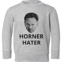 I Am A Hardcore Christian Front Horner Hater Back Toddler Sweatshirt
