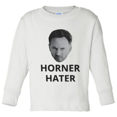 I Am A Hardcore Christian Front Horner Hater Back Toddler Long Sleeve Shirt
