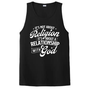 ItS About A Relationship With God Christian Faith Jesus PosiCharge Competitor Tank