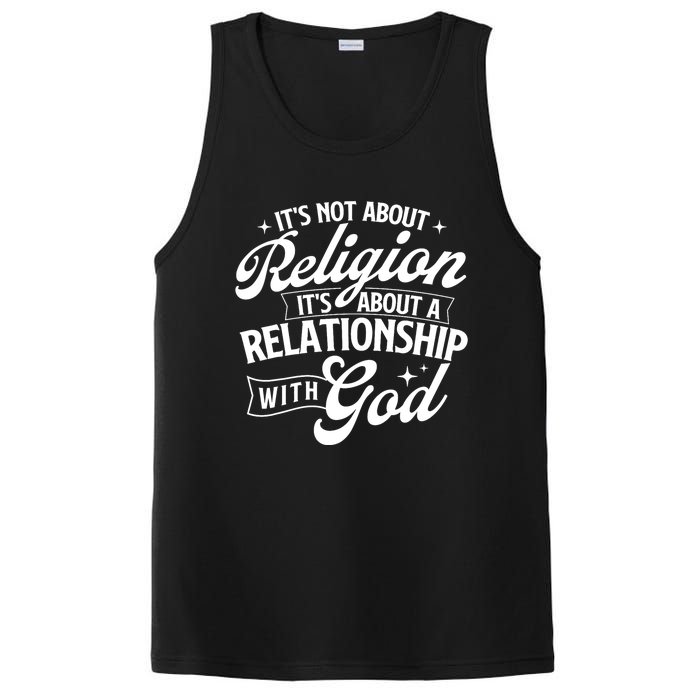 ItS About A Relationship With God Christian Faith Jesus PosiCharge Competitor Tank