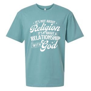 ItS About A Relationship With God Christian Faith Jesus Sueded Cloud Jersey T-Shirt