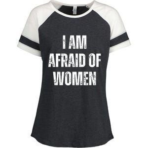 I Am Afraid Of Enza Ladies Jersey Colorblock Tee