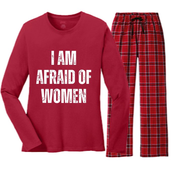 I Am Afraid Of Women's Long Sleeve Flannel Pajama Set 