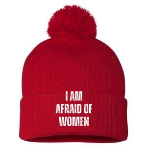 I Am Afraid Of Pom Pom 12in Knit Beanie