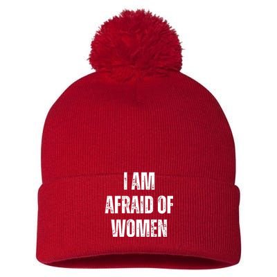 I Am Afraid Of Pom Pom 12in Knit Beanie