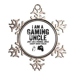 I Am A Gaming Uncle Gift Funny Video Gamer Gift Video Game Metallic Star Ornament