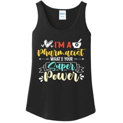 I am a Pharmacist What's Your Super Power Funny Ladies Essential Tank