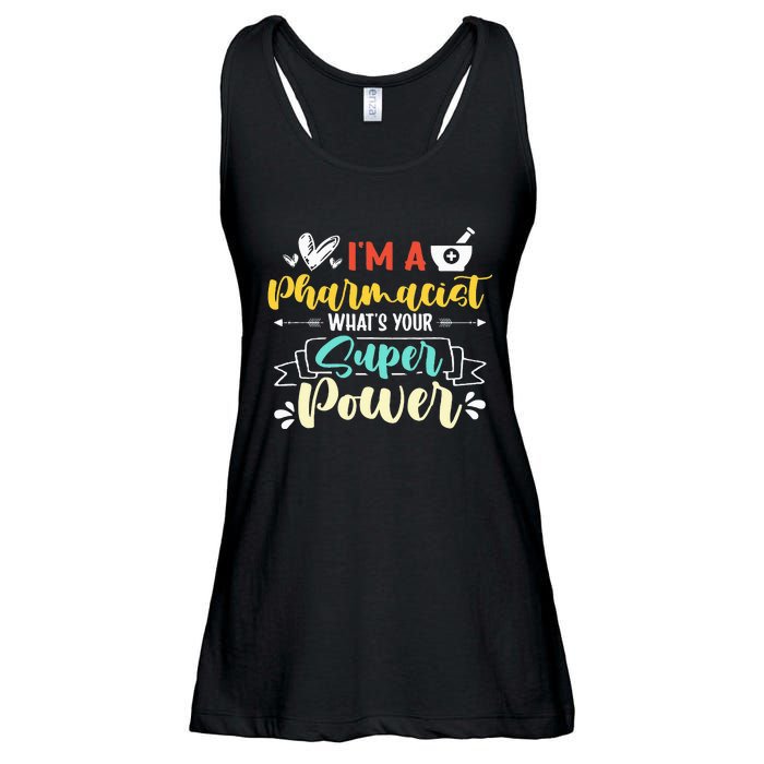 I am a Pharmacist What's Your Super Power Funny Ladies Essential Flowy Tank