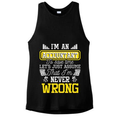 Im An Accountant To Save Time Auditor Auditing Bookkeeper Ladies PosiCharge Tri-Blend Wicking Tank