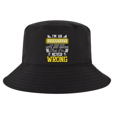 Im An Accountant To Save Time Auditor Auditing Bookkeeper Cool Comfort Performance Bucket Hat
