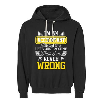 Im An Accountant To Save Time Auditor Auditing Bookkeeper Garment-Dyed Fleece Hoodie