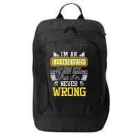 Im An Accountant To Save Time Auditor Auditing Bookkeeper City Backpack
