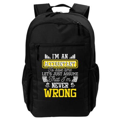 Im An Accountant To Save Time Auditor Auditing Bookkeeper Backpack