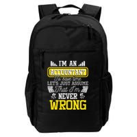 Im An Accountant To Save Time Auditor Auditing Bookkeeper Backpack