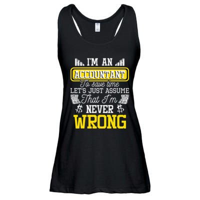 Im An Accountant To Save Time Auditor Auditing Bookkeeper Ladies Essential Flowy Tank