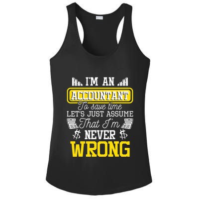 Im An Accountant To Save Time Auditor Auditing Bookkeeper Ladies PosiCharge Competitor Racerback Tank