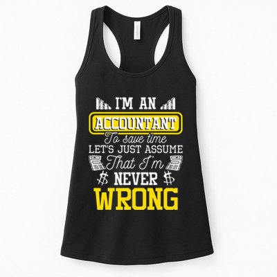 Im An Accountant To Save Time Auditor Auditing Bookkeeper Womens Tank Top