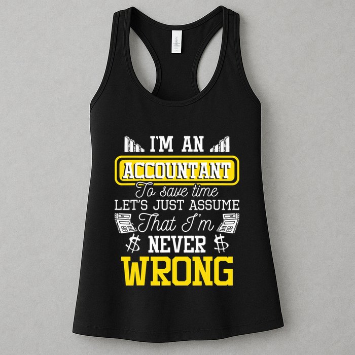 Im An Accountant To Save Time Auditor Auditing Bookkeeper Womens Tank Top