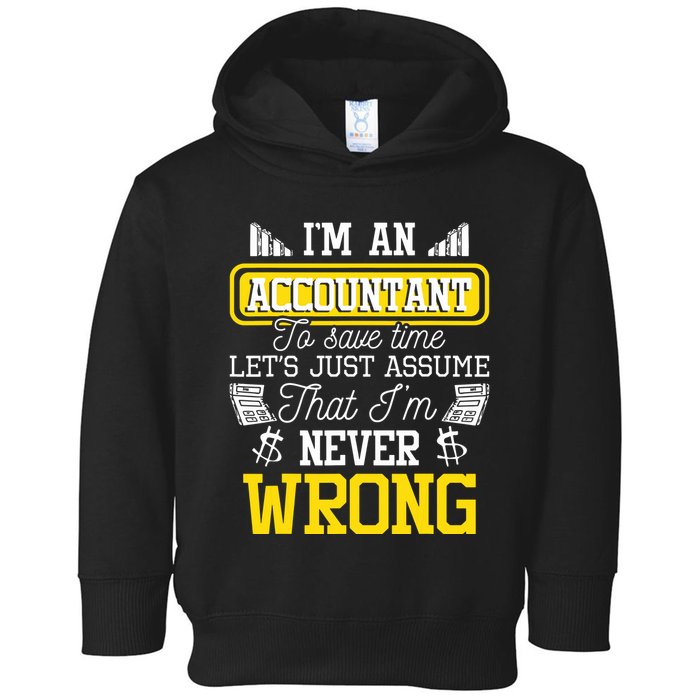 Im An Accountant To Save Time Auditor Auditing Bookkeeper Toddler Hoodie