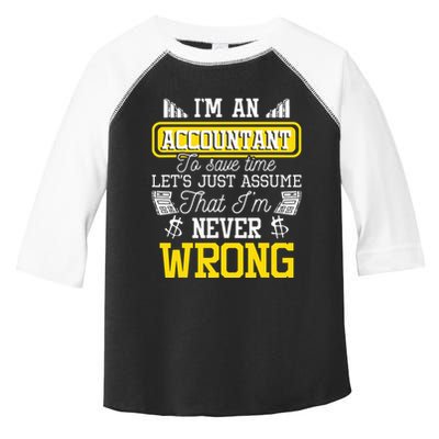 Im An Accountant To Save Time Auditor Auditing Bookkeeper Toddler Fine Jersey T-Shirt