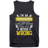 Im An Accountant To Save Time Auditor Auditing Bookkeeper Tank Top