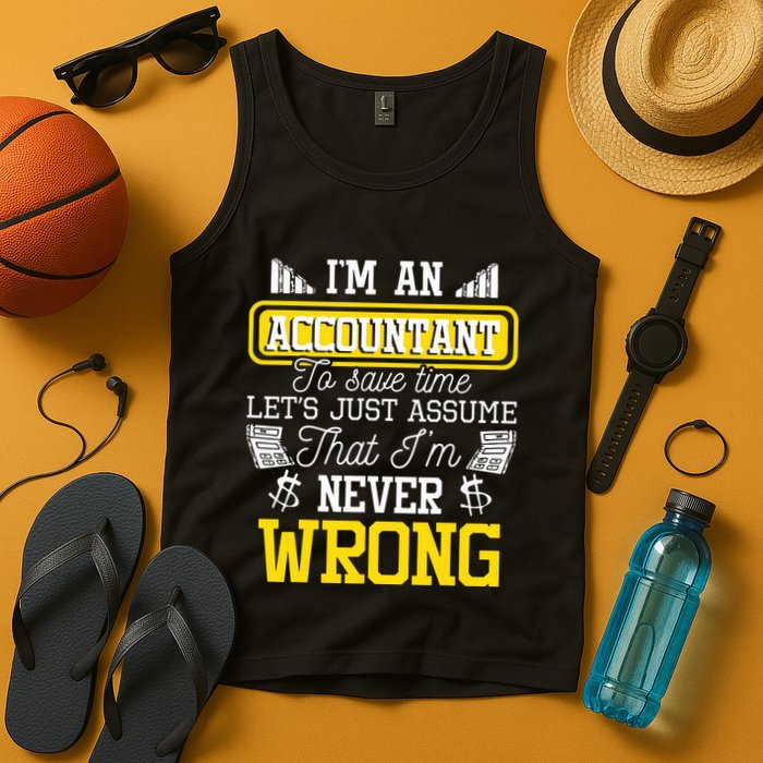 Im An Accountant To Save Time Auditor Auditing Bookkeeper Tank Top