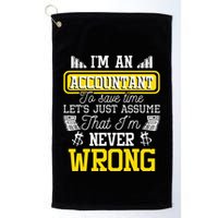 Im An Accountant To Save Time Auditor Auditing Bookkeeper Golf Towel