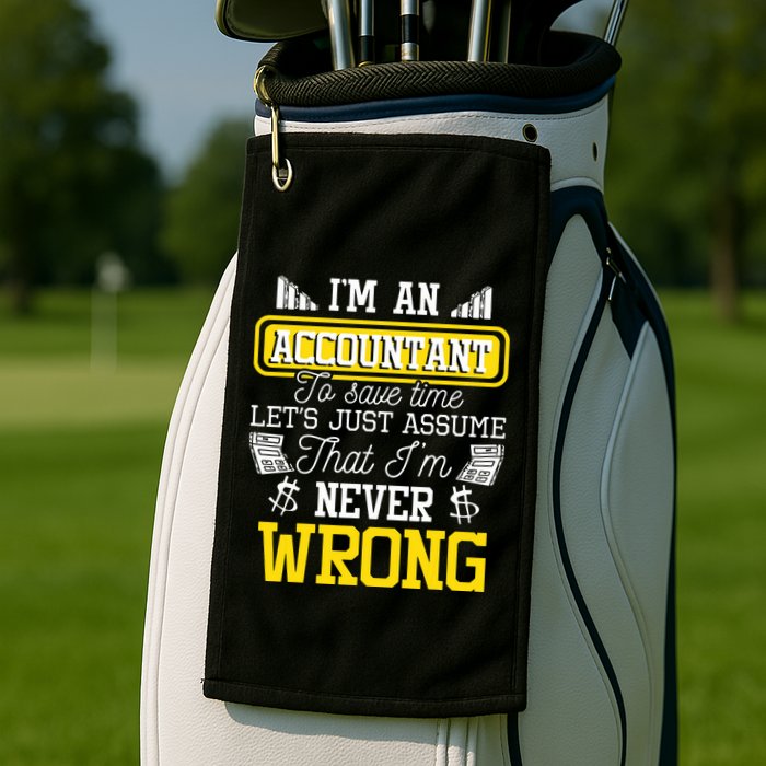 Im An Accountant To Save Time Auditor Auditing Bookkeeper Golf Towel