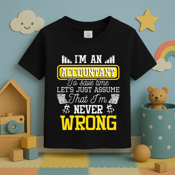 Im An Accountant To Save Time Auditor Auditing Bookkeeper Toddler T-Shirt