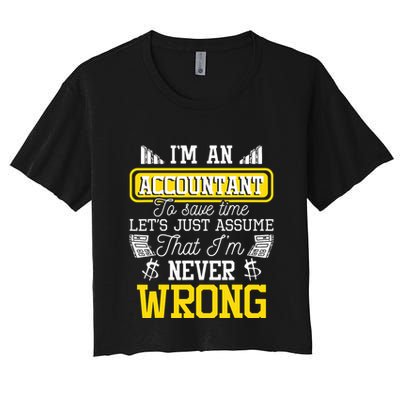 Im An Accountant To Save Time Auditor Auditing Bookkeeper Crop Top