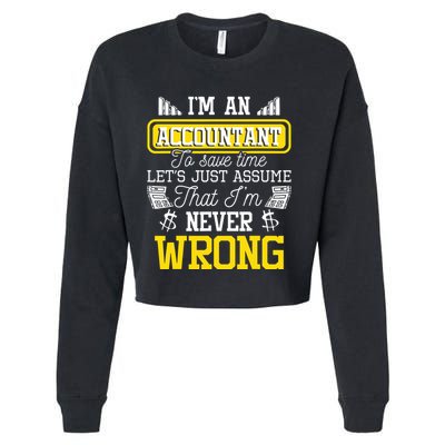 Im An Accountant To Save Time Auditor Auditing Bookkeeper Cropped Pullover Crew