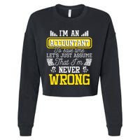 Im An Accountant To Save Time Auditor Auditing Bookkeeper Cropped Pullover Crew