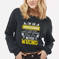 Im An Accountant To Save Time Auditor Auditing Bookkeeper Cropped Pullover Crew