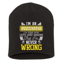 Im An Accountant To Save Time Auditor Auditing Bookkeeper Short Acrylic Beanie