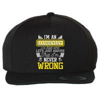Im An Accountant To Save Time Auditor Auditing Bookkeeper Wool Snapback Cap