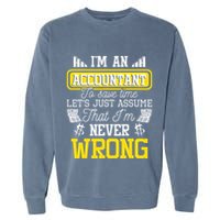 Im An Accountant To Save Time Auditor Auditing Bookkeeper Garment-Dyed Sweatshirt