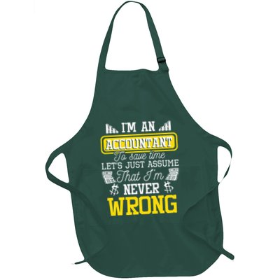 Im An Accountant To Save Time Auditor Auditing Bookkeeper Apron