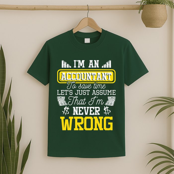 Im An Accountant To Save Time Auditor Auditing Bookkeeper T-Shirt