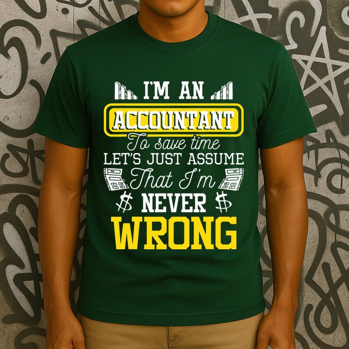 Im An Accountant To Save Time Auditor Auditing Bookkeeper T-Shirt